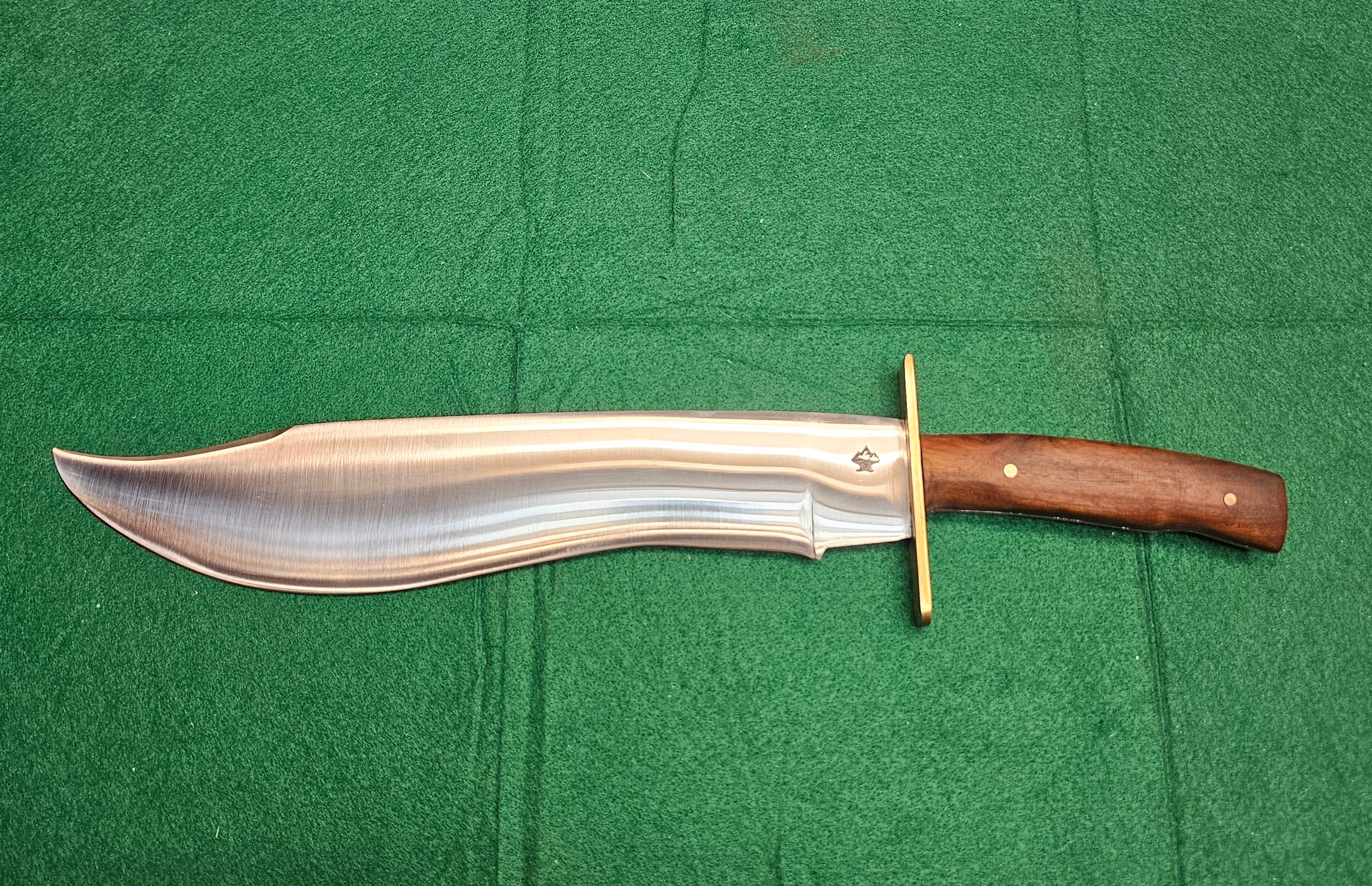 Recurve Bowie — hand-forged bowie knife in 1084 with a Desert Ironwood handle by Stigall Bladeworks